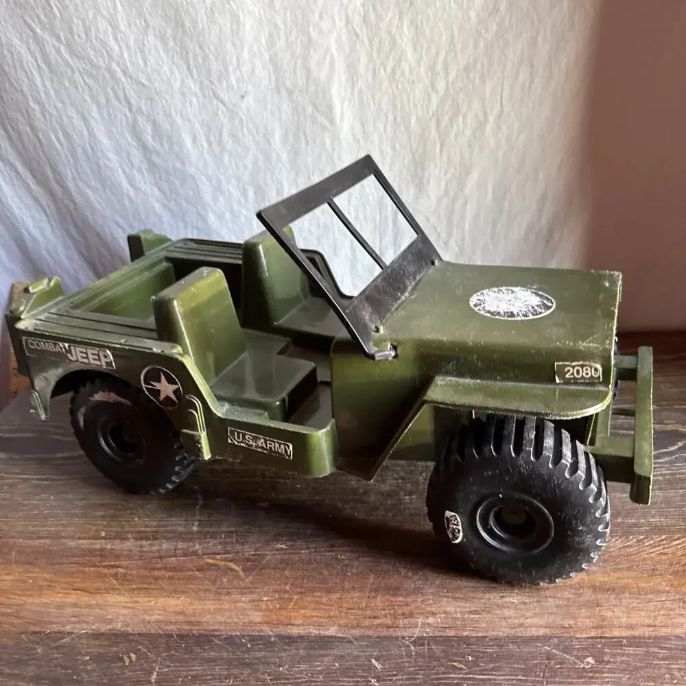 VINTAGE EMPIRE GI JOE JEEP 1973 CAROLINA ENTERPRISES GREEN PLASTIC.